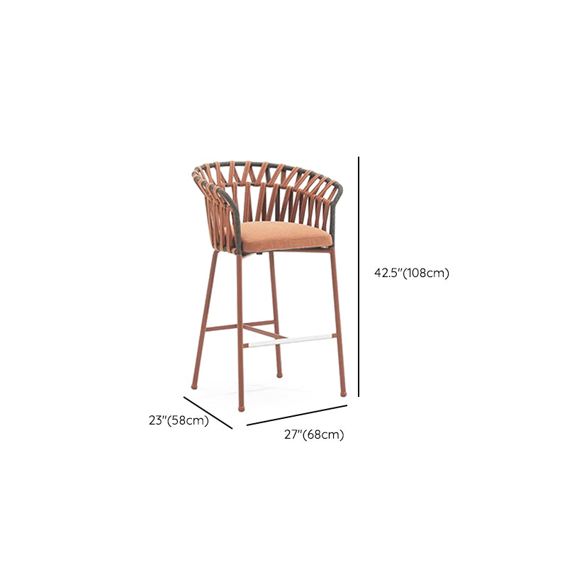 Indoor Living Room Bar Stool Upholstered Bar Stool with Footrest