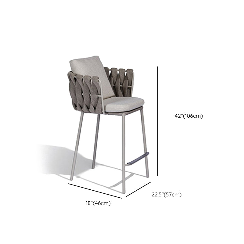 Indoor Living Room Bar Stool Upholstered Bar Stool with Footrest