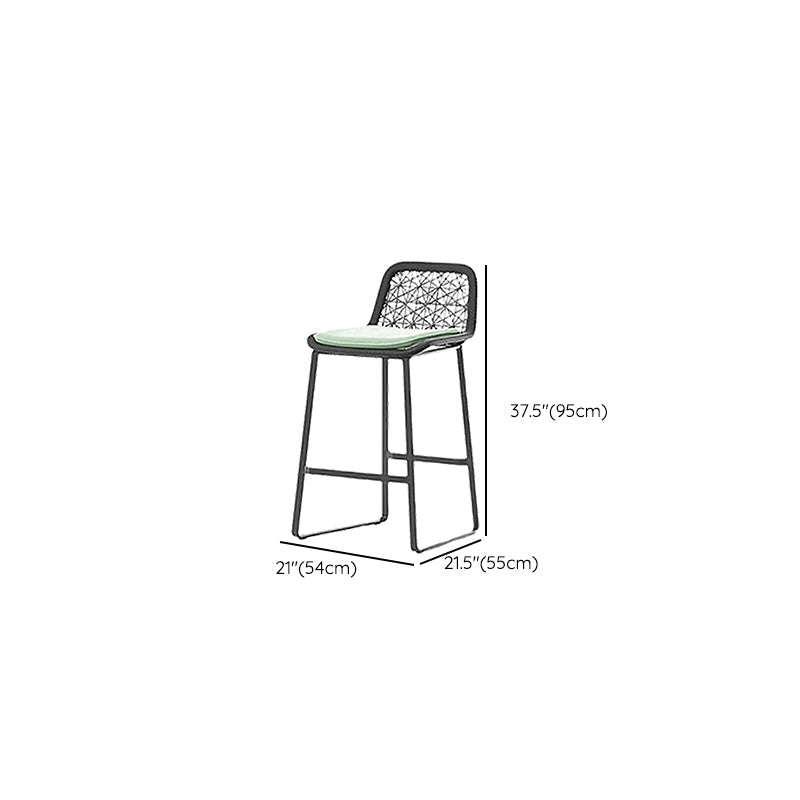 Indoor Living Room Bar Stool Upholstered Bar Stool with Footrest