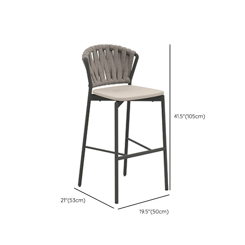 Indoor Living Room Bar Stool Upholstered Bar Stool with Footrest