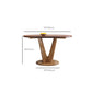 Table à manger ronde en bois moderne, base en bois d'hévéa pour salle à manger