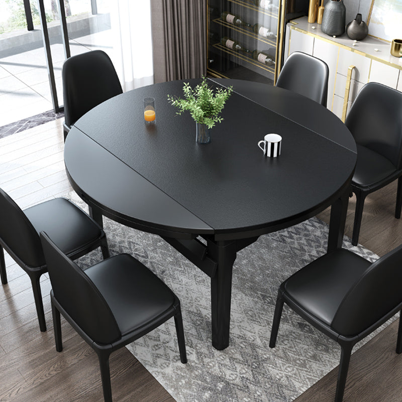 Modern Stone Scalable Dining Table Solid Wood Leg for Dining Room Clearhalo 'Dining Tables & Seating' 'Dining Tables' 'dining_table' 'furn' 'furn_dining_table' 'Furniture' 'Kitchen & Dining Furniture' 7454332