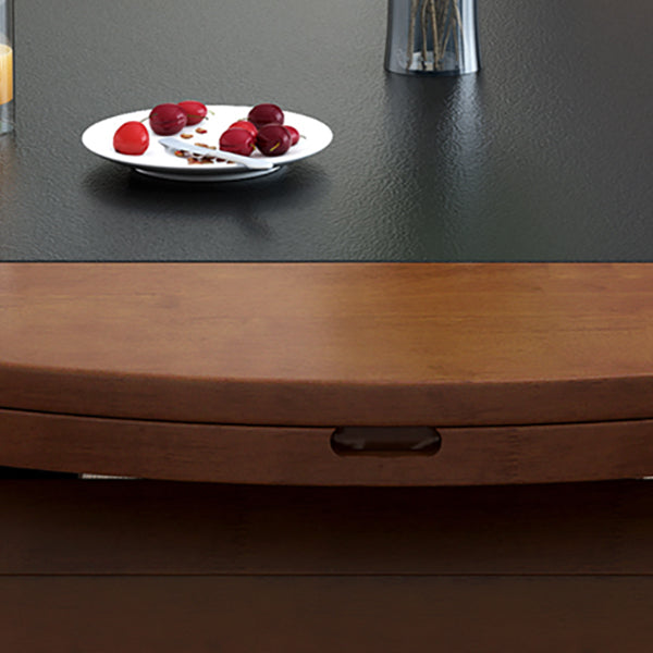 Modern Stone Scalable Dining Table Solid Wood Leg for Dining Room Clearhalo 'Dining Tables & Seating' 'Dining Tables' 'dining_table' 'furn' 'furn_dining_table' 'Furniture' 'Kitchen & Dining Furniture' 7454335