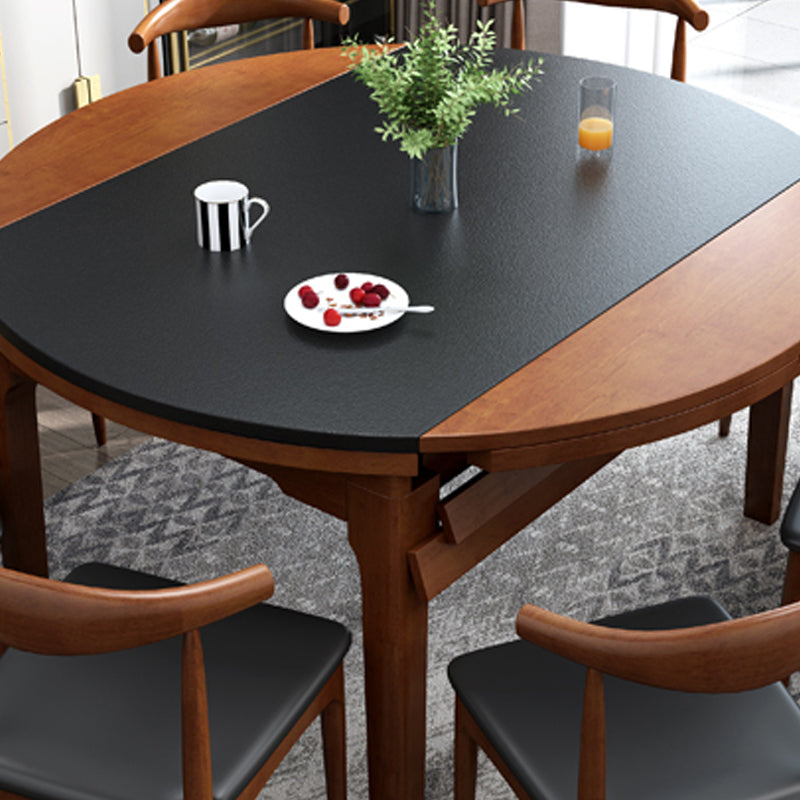 Modern Stone Scalable Dining Table Solid Wood Leg for Dining Room Clearhalo 'Dining Tables & Seating' 'Dining Tables' 'dining_table' 'furn' 'furn_dining_table' 'Furniture' 'Kitchen & Dining Furniture' 7454336