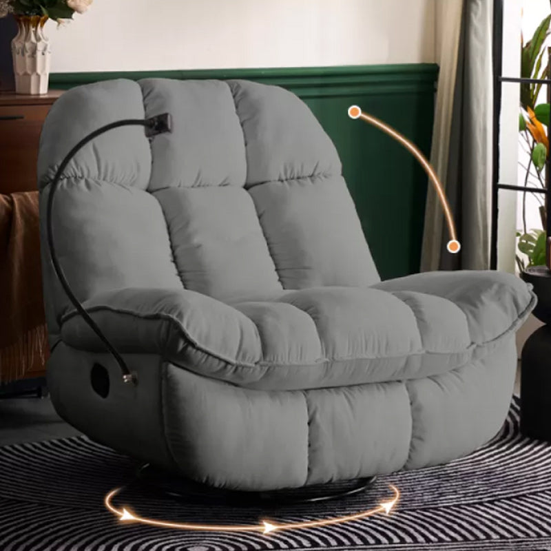 Sedia alare contemporanea reclinabile in metallo a colori solido rocusta girevole interno