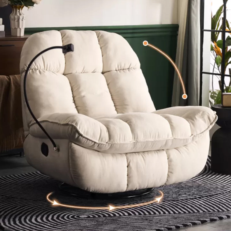 Sedia alare contemporanea reclinabile in metallo a colori solido rocusta girevole interno