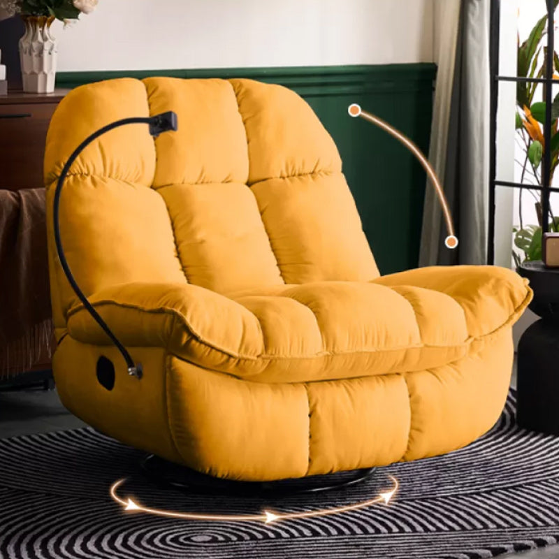 Sedia alare contemporanea reclinabile in metallo a colori solido rocusta girevole interno