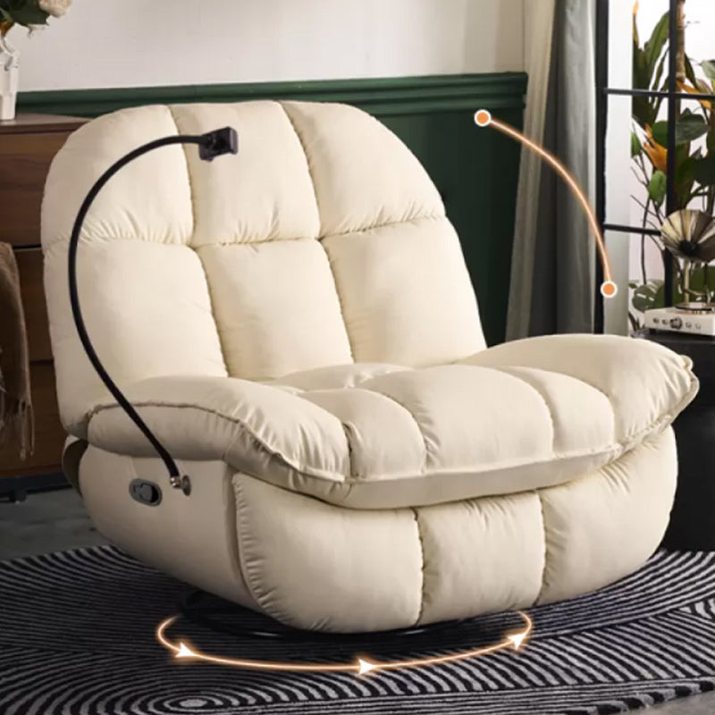 Sedia alare contemporanea reclinabile in metallo a colori solido rocusta girevole interno