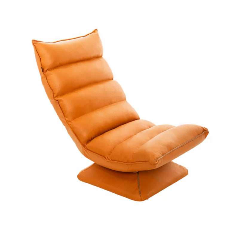 Reclinabile a wingback contemporaneo in metallo girevole colore solido reclinabile