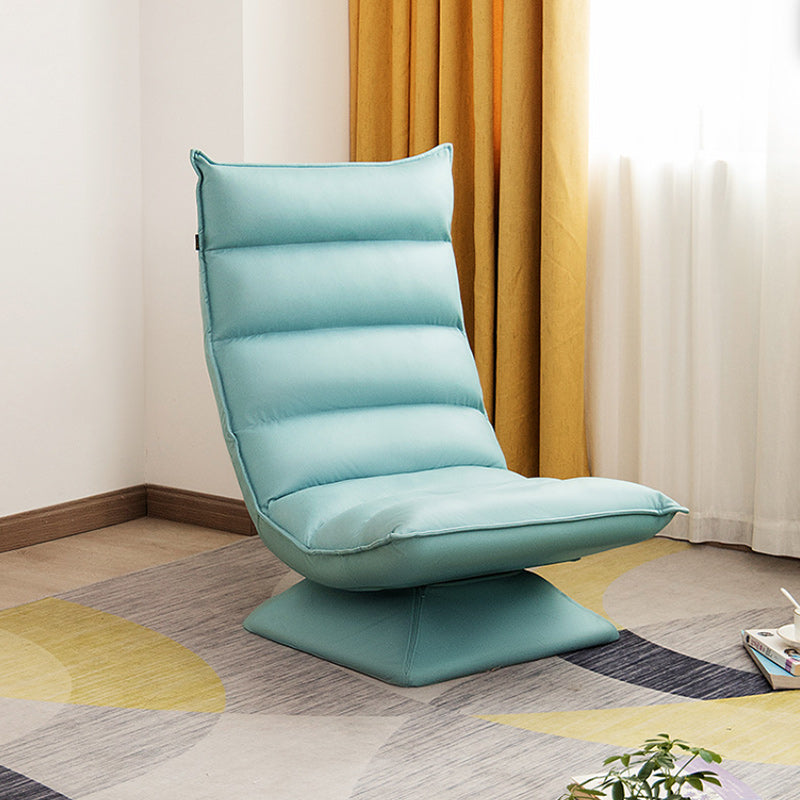 Reclinabile a wingback contemporaneo in metallo girevole colore solido reclinabile