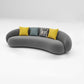 Scandinavian 24.8" H Solid Color Velvet Slope Arm Sofa For Living Room 83"L x 35"W x 25"H Dark Gray Clearhalo 'furn' 'furn_sofas' 'Furniture' 'Living Room Furniture' 'Sofa' 'sofas' 7454512