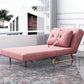 Opvouwbare converteerbare banken roze armloze glamour metalen slaapbank