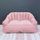 Velvet Loveseat Sofa Flared Apartment Arm Settee for Living Room