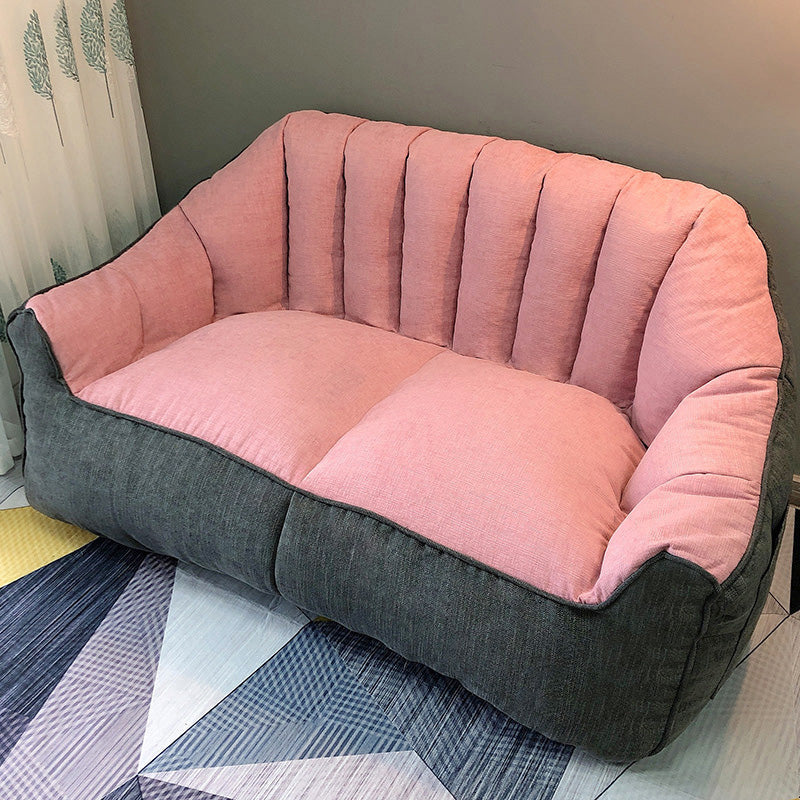 Velvet Loveseat Sofa Flared Apartment Arm Settee for Living Room