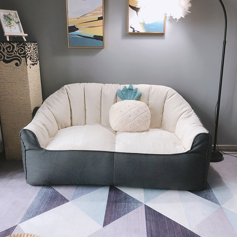 Velvet Loveseat Sofa Flared Apartment Arm Settee for Living Room