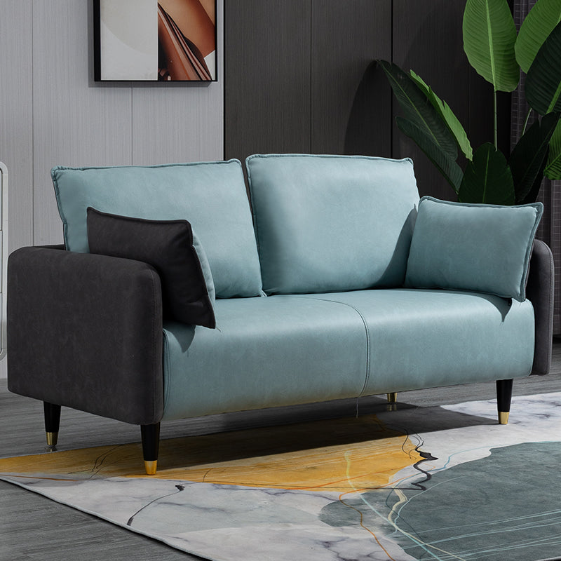 Coupchure à bois massif canapé carré de salon de salon avec oreillers