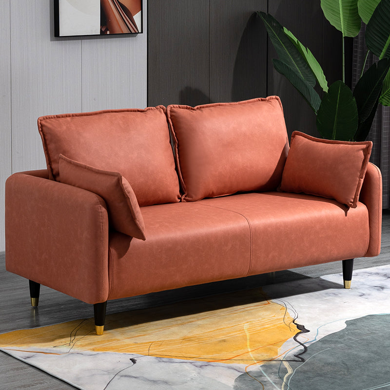 Coupchure à bois massif canapé carré de salon de salon avec oreillers