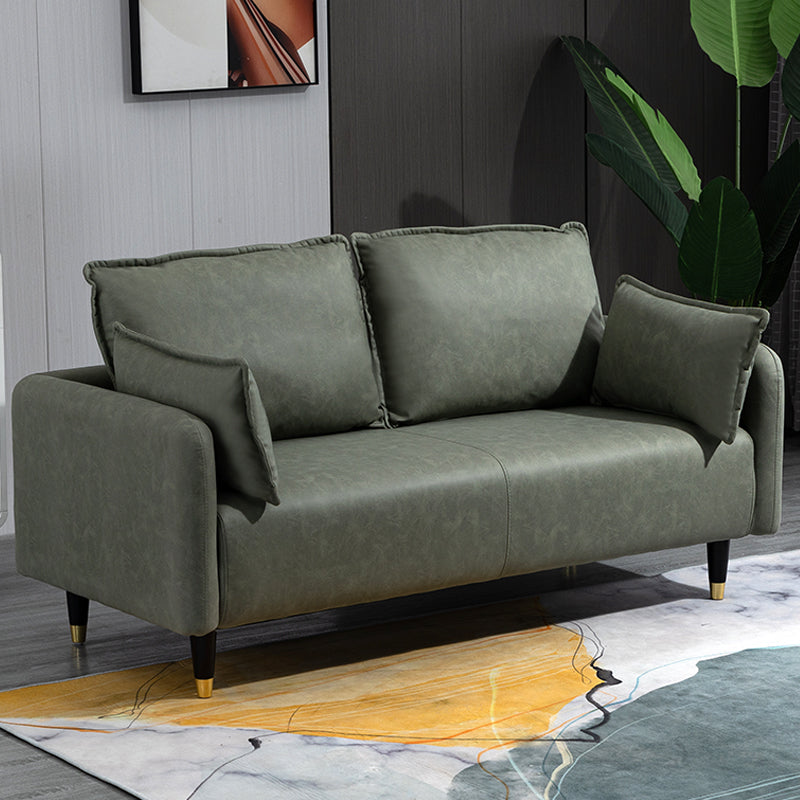 Coupchure à bois massif canapé carré de salon de salon avec oreillers