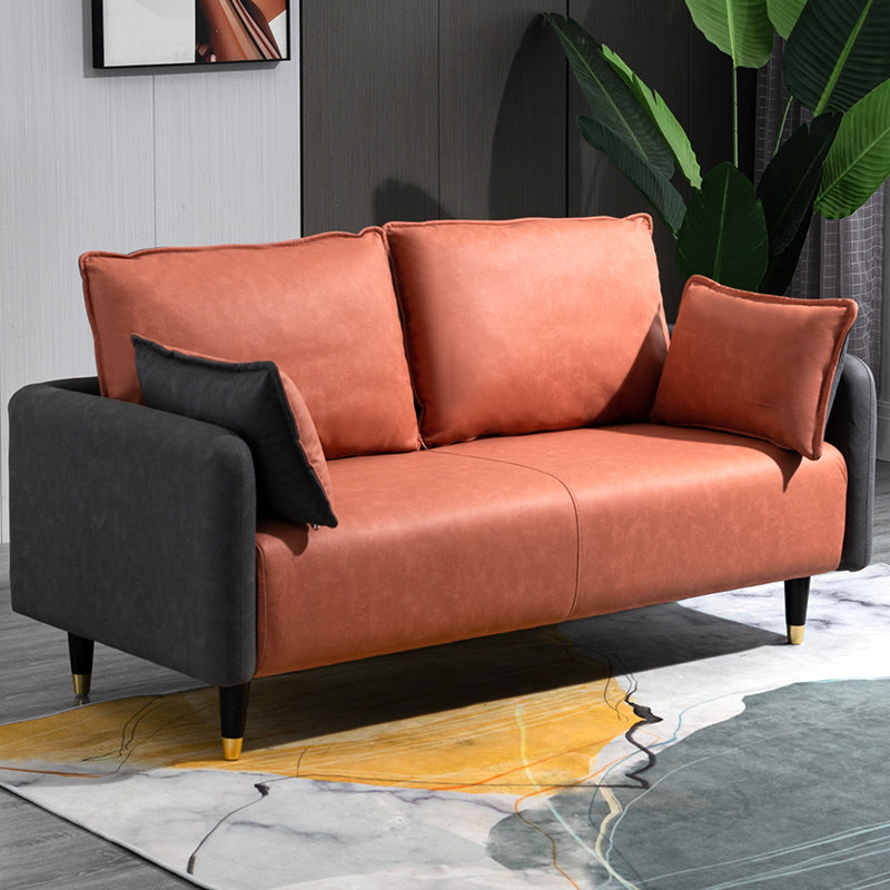 Coupchure à bois massif canapé carré de salon de salon avec oreillers