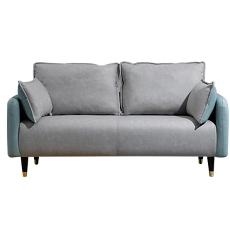 Coupchure à bois massif canapé carré de salon de salon avec oreillers