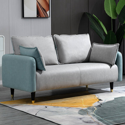 Coupchure à bois massif canapé carré de salon de salon avec oreillers