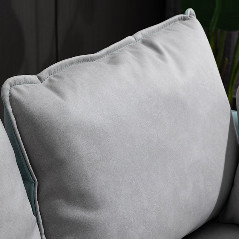 Coupchure à bois massif canapé carré de salon de salon avec oreillers