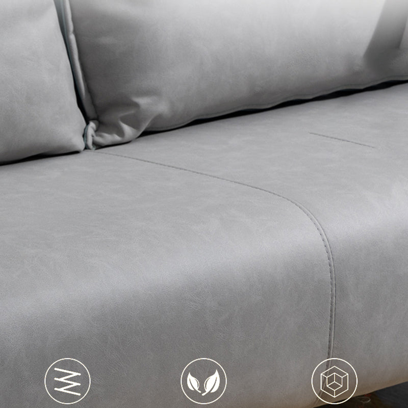 Coupchure à bois massif canapé carré de salon de salon avec oreillers