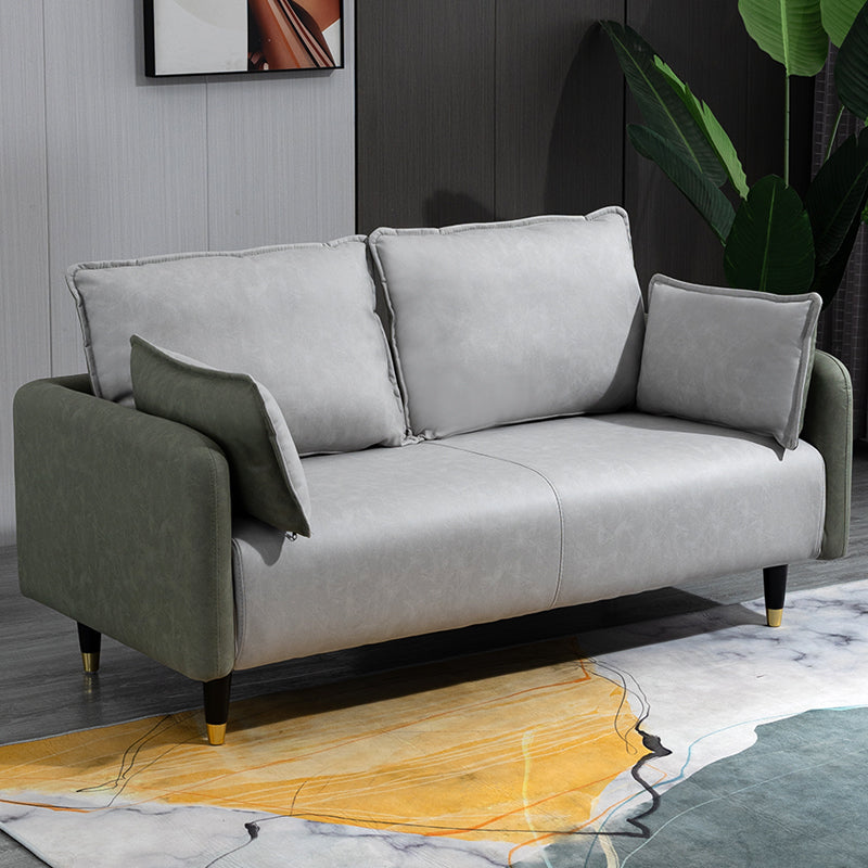 Coupchure à bois massif canapé carré de salon de salon avec oreillers