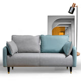 Coupchure à bois massif canapé carré de salon de salon avec oreillers