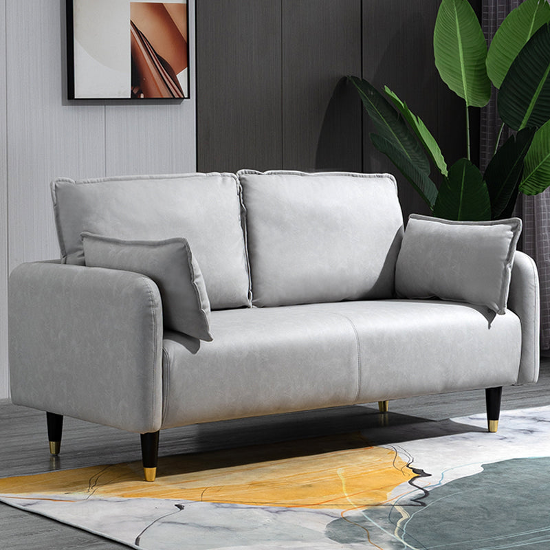 Coupchure à bois massif canapé carré de salon de salon avec oreillers