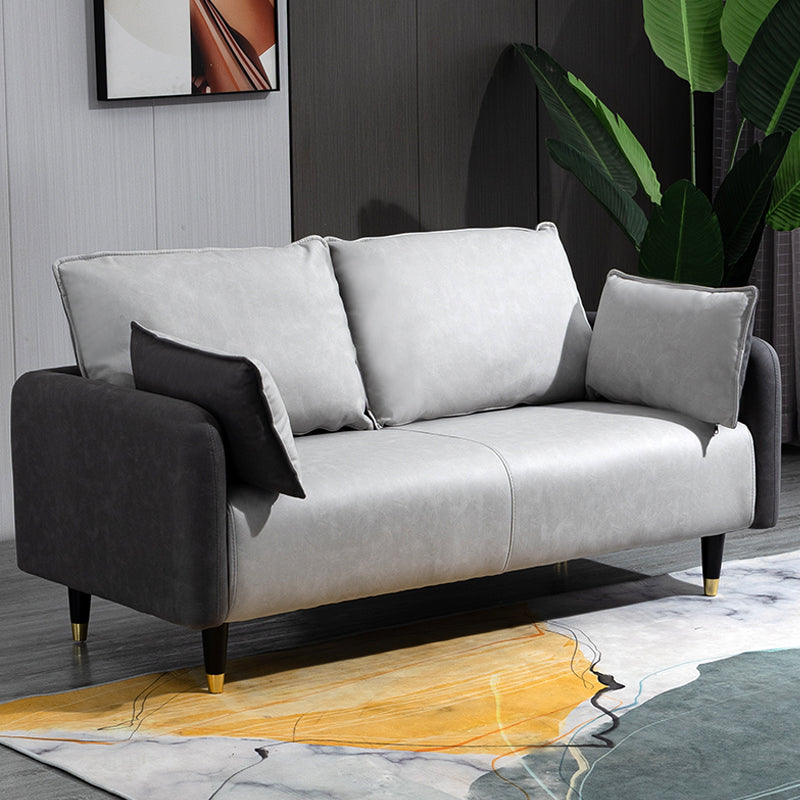 Coupchure à bois massif canapé carré de salon de salon avec oreillers