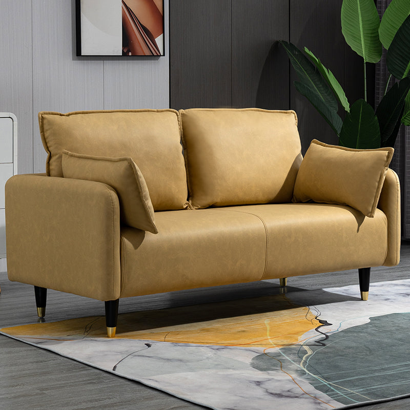 Coupchure à bois massif canapé carré de salon de salon avec oreillers