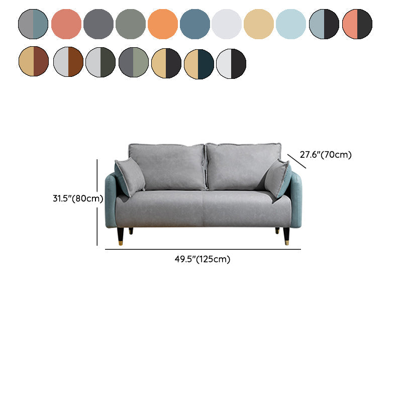 Coupchure à bois massif canapé carré de salon de salon avec oreillers