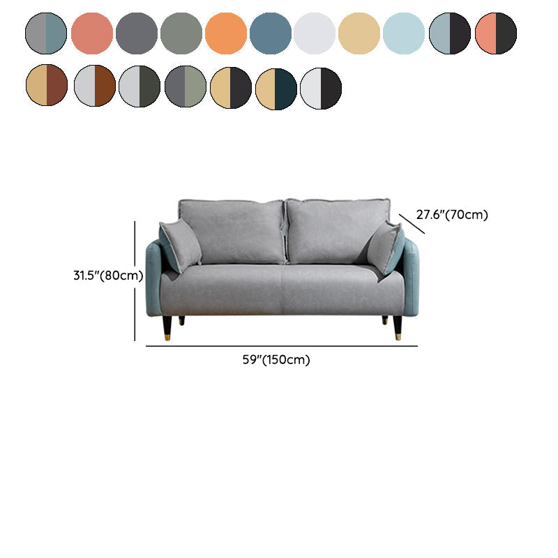 Coupchure à bois massif canapé carré de salon de salon avec oreillers