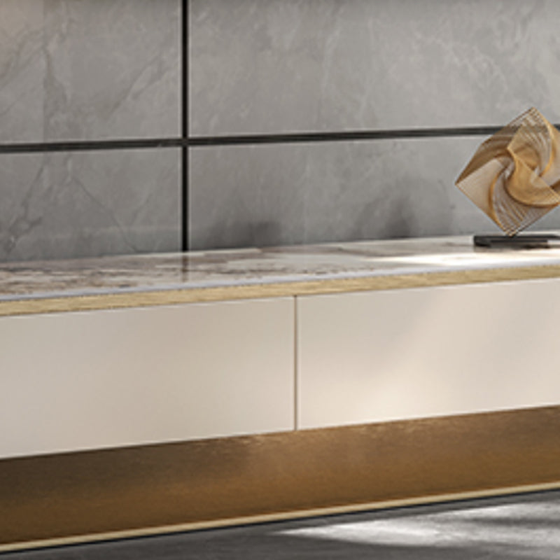 Glam TV Console Stone Media Console TV Stand Enclosed Storage Console with Drawers Clearhalo 'furn' 'furn_tv_stands_entertainment_centers' 'Furniture' 'Living Room Furniture' 'TV Stands & Entertainment Centers' 'TV Stands & Media Storage Furniture' 'tv_stands_entertainment_centers' 7455770