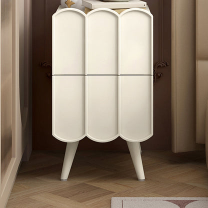 Modern bed nachtkastje faux houten accent tafel nachtkastje met laden