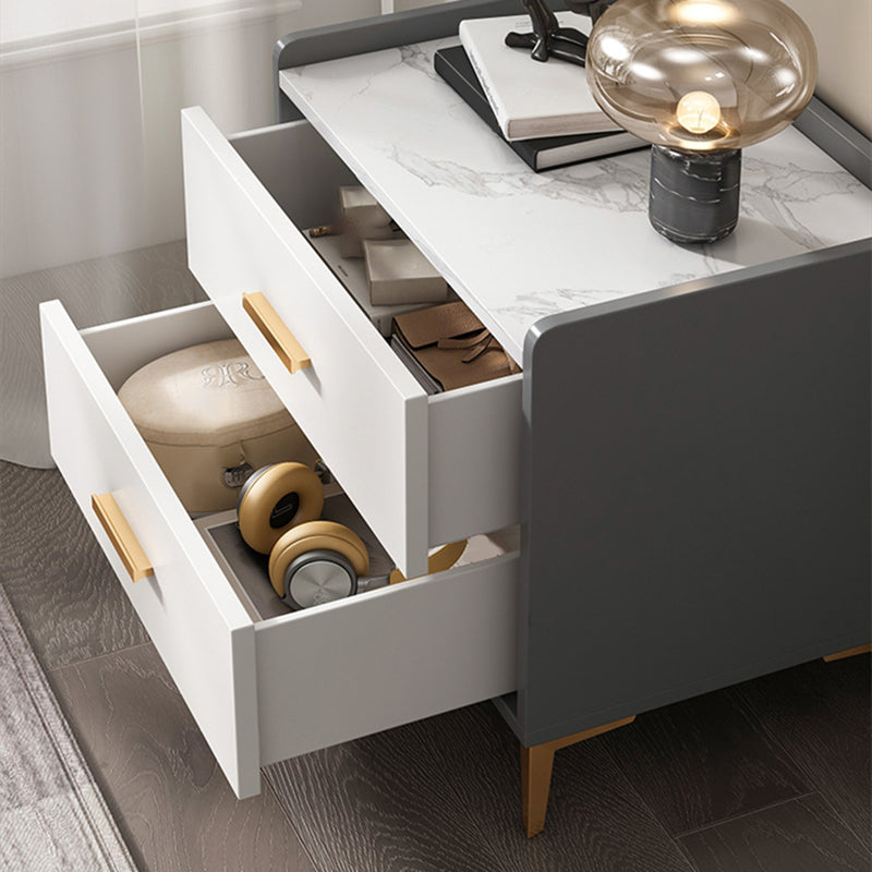 Eigentijdse nachttafel houten nachtkastje met 2 laden