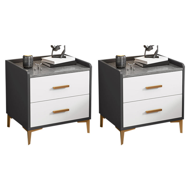 Eigentijdse nachttafel houten nachtkastje met 2 laden