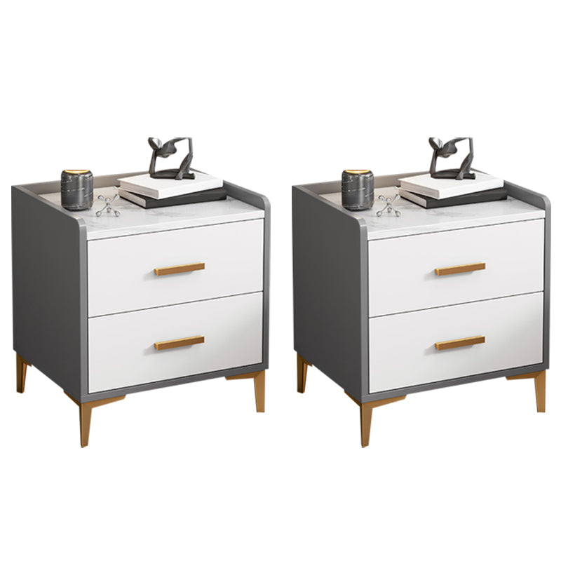 Eigentijdse nachttafel houten nachtkastje met 2 laden