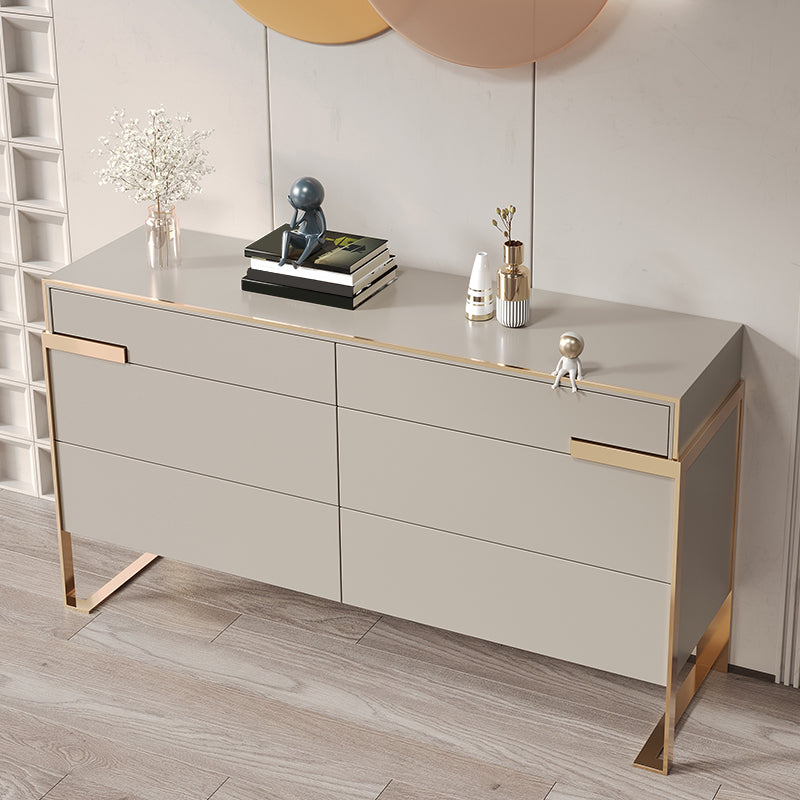 Comenedor de almacenamiento glamorante de estados de madera con 6 cajones