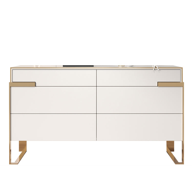 Comenedor de almacenamiento glamorante de estados de madera con 6 cajones