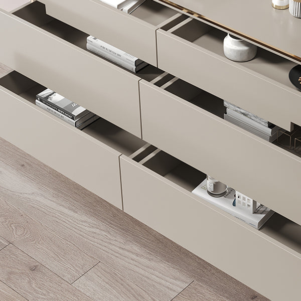 Comenedor de almacenamiento glamorante de estados de madera con 6 cajones