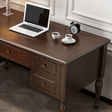 Bureau de bureau en bois de style contemporain Desk de forme de forme rectangulaire avec 4 jambes pour la maison
