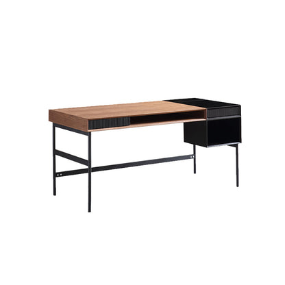 Industrial Engineered Wood Writing Desk Rectangular Office Desk with 2 Drawers 47.2"L x 23.6"W x 29.5"H Clearhalo 'furn' 'furn_office_desk' 'Furniture' 'Office Desks' 'Office Furniture' 'office_desk' 7456043