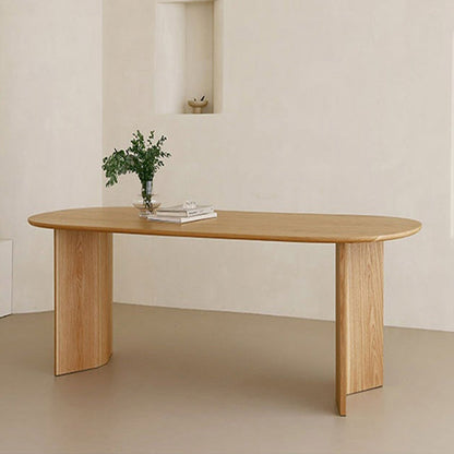 Modern massief hout ovaal Office Desk Home 29,5 inch High Writing Desk