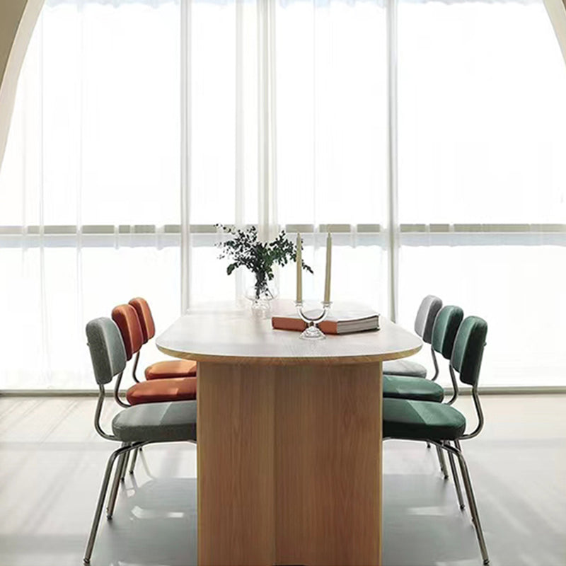 Modern massief hout ovaal Office Desk Home 29,5 inch High Writing Desk