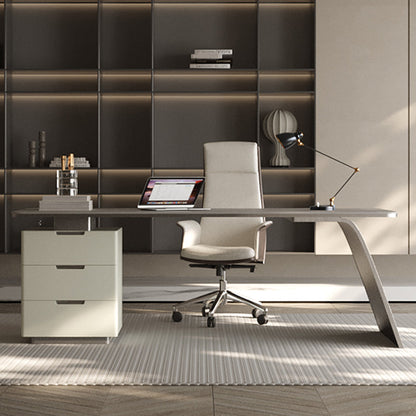 Glam Style Stone Writing Desk rechthoekige kantoorbureau met 3 laden