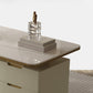 Glam Style Stone Writing Desk rechthoekige kantoorbureau met 3 laden