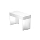Contemporary Engineered Wood Writing Desk Acrylic Desk with 2 Drawers 55.1"L x 25.6"W x 29.5"H White Clearhalo 'furn' 'furn_office_desk' 'Furniture' 'Office Desks' 'Office Furniture' 'office_desk' 7456191