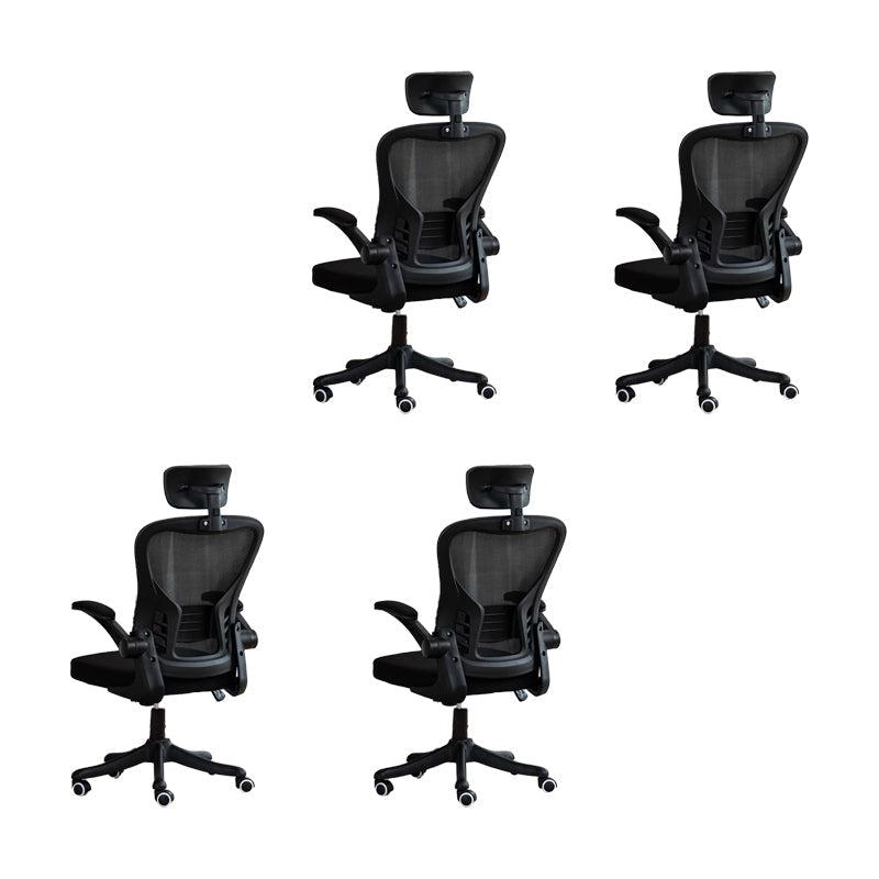 Gepolsterte Waffenbüros Stuhl Neigungsmechanismus Keine belastende ergonomische Folie Stuhl mit Rädern